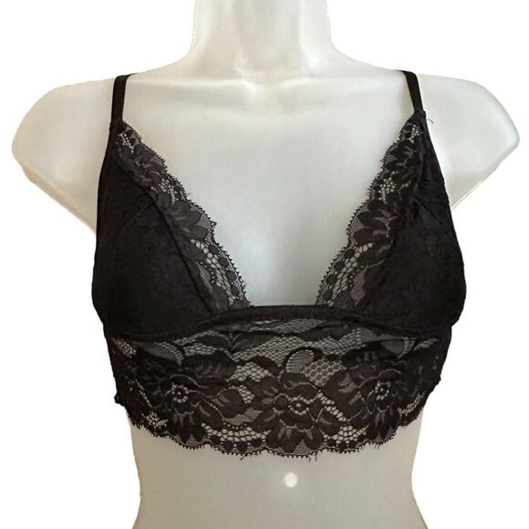 Set Of 3 Lingerie Lace Cropped Valentines Romantic Bralettes - Picture 10 of 13